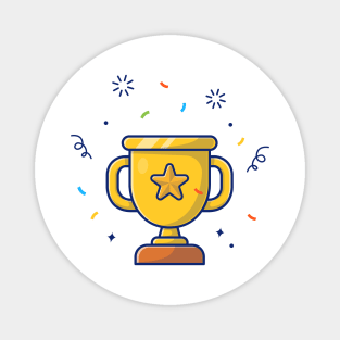 Gold trophy cartoon Magnet